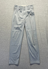 Nike Dri Fit Core Baseball Pants Boys Large Gray Logo Reinforced Knees Slim Fit