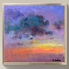 Original Fine Art Painting 12x12 | Signed Canvas | Impressionist Sky Landscape
