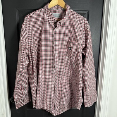Campus Specialties Georgia Bulldogs Shirt Mens XXL Red Plaid Button Down Sports