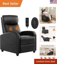 Sophisticated Massage Recliner with Lumbar Support - Perfect for Home Theaters