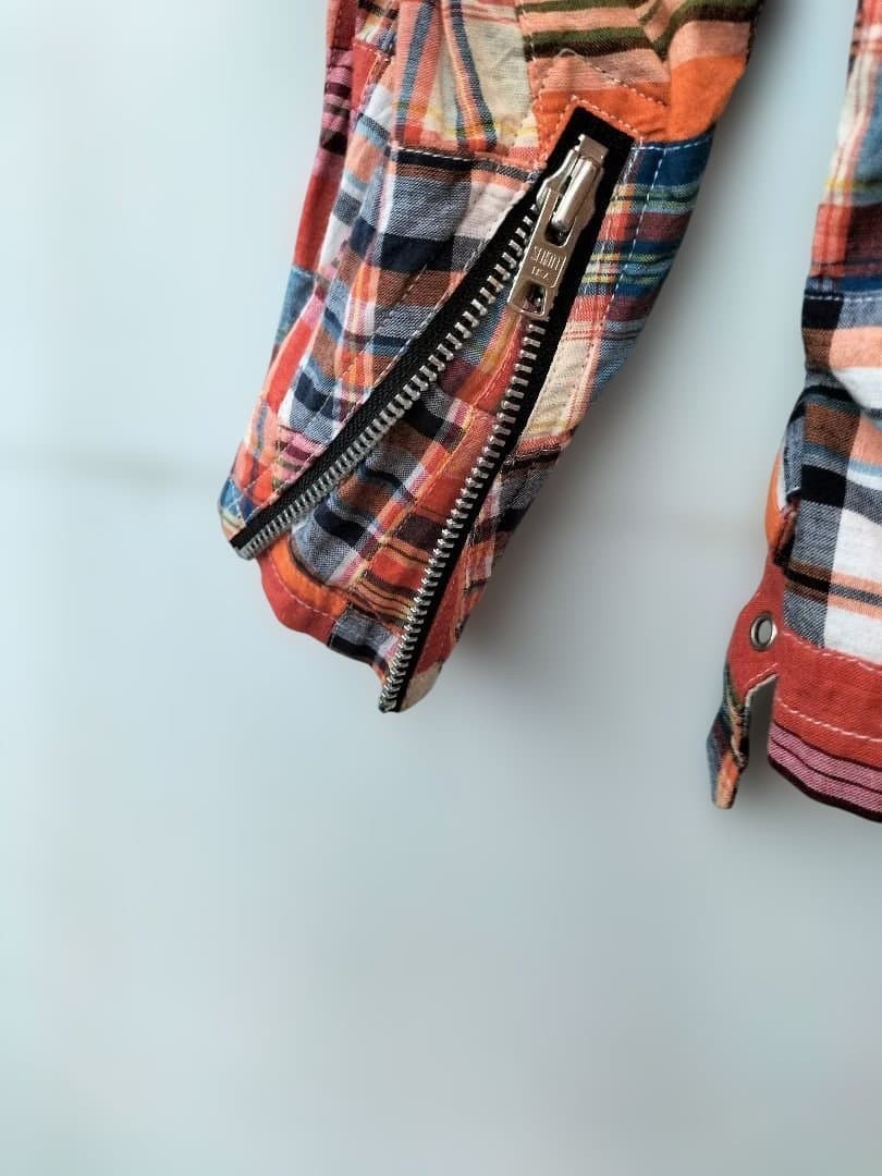 Schott Patchwork Leather Jacket S 38 Spring Summe… - image 4