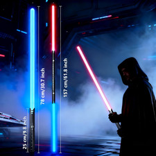 Metal Dueling Lightsabers for Adults Teens - Heavy-Duty Aluminum Hilts, 16-...