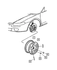 Genuine Mopar Aluminum Wheel 4782762AD