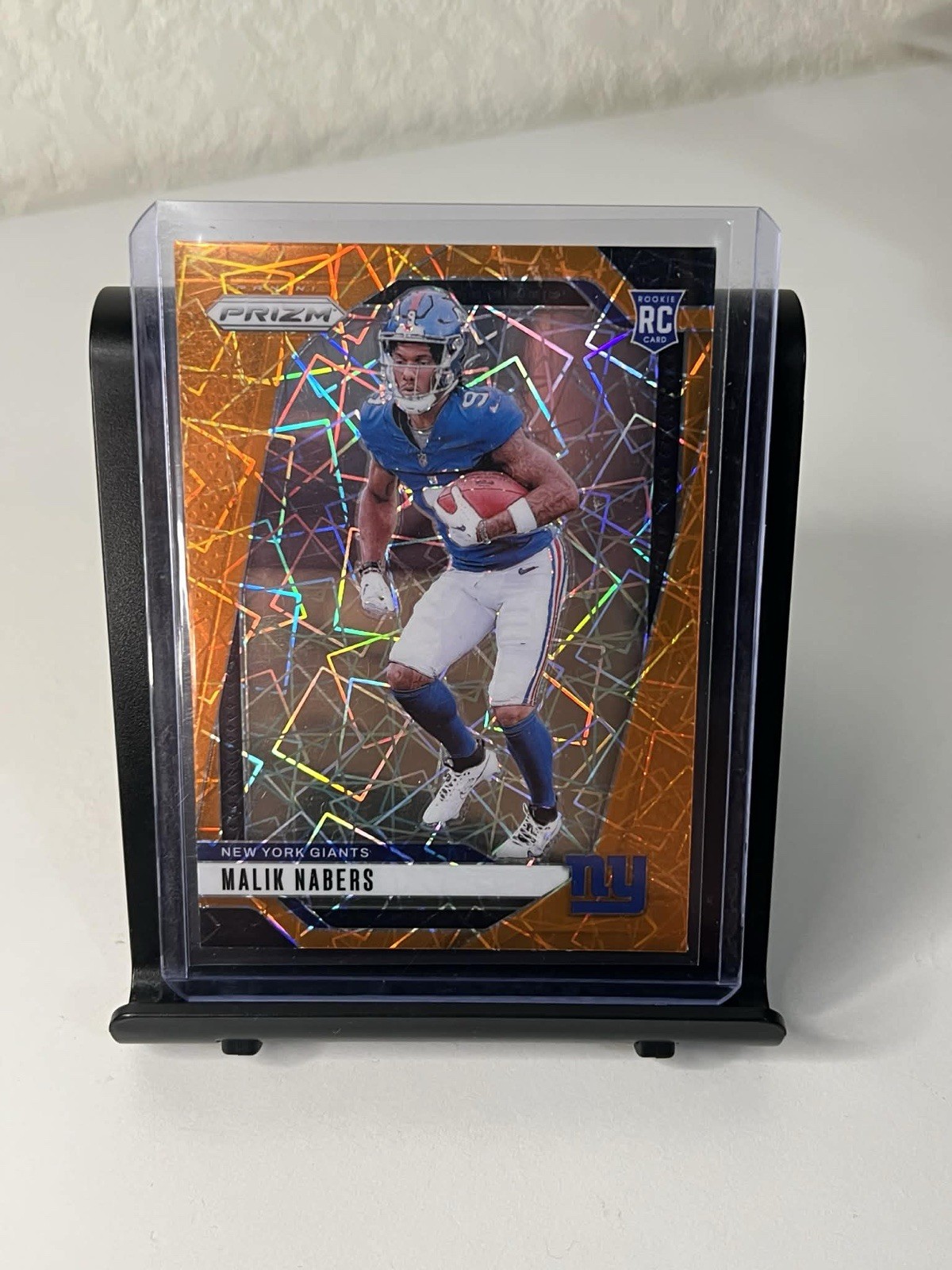 2024 Panini Prizm Rookie Malik Nabers #370 Orange Lazer New York Giants NFL Card