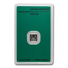 1 gram Platinum Bar - Argor-Heraeus (In Assay)