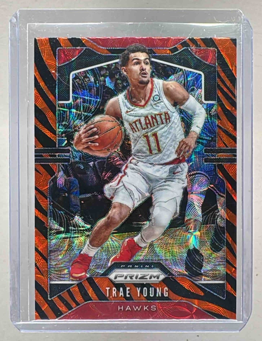 Trae Young 2019 Panini Prizm #31 Choice Tiger Stripe