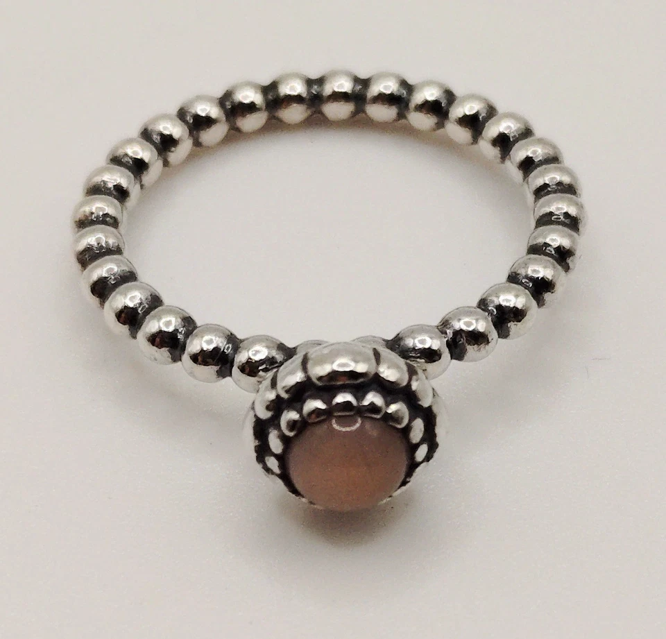 PANDORA Sterling Silver October Birthday Bloom Stackable Ring Size 54 190854POP - Image 3 of 4