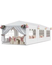 10x30' Outdoor Gazebo Party Tent w/8 Removable Walls Wedding Canopy Cater Events