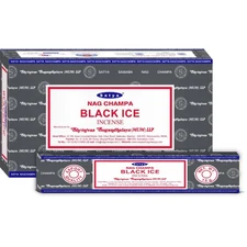 Satya Black Ice Incense Sticks Pack of 12X15g Each Packs 180 Incense Sticks
