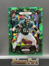 Jason Kelce 2023 Panini Prizm Green Ice SP #245 - Philadelphia Eagles