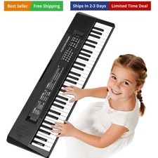 61 Keys Kids Piano Keyboard Toy with Mic Portable Electronic Piano for 3 4 ...