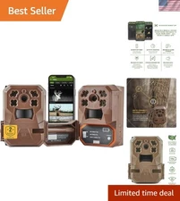 Edge Cellular Trail Camera - 4G LTE HD Video & Audio, Built-In Memory 2-Pack