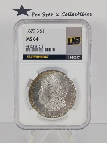 1879 S Morgan Silver Dollar MS 64 Ultra Breaks NGC