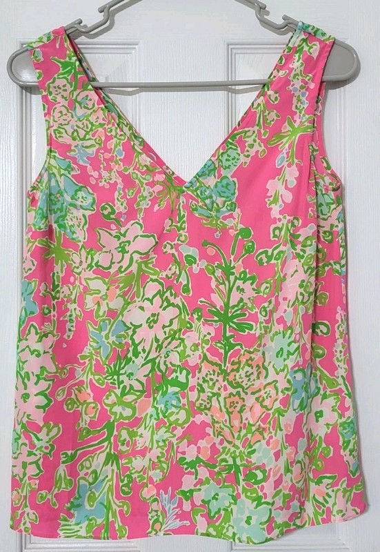 Lilly Pulitzer Southern Charm Tank Top Womens XXS- Pink Floral