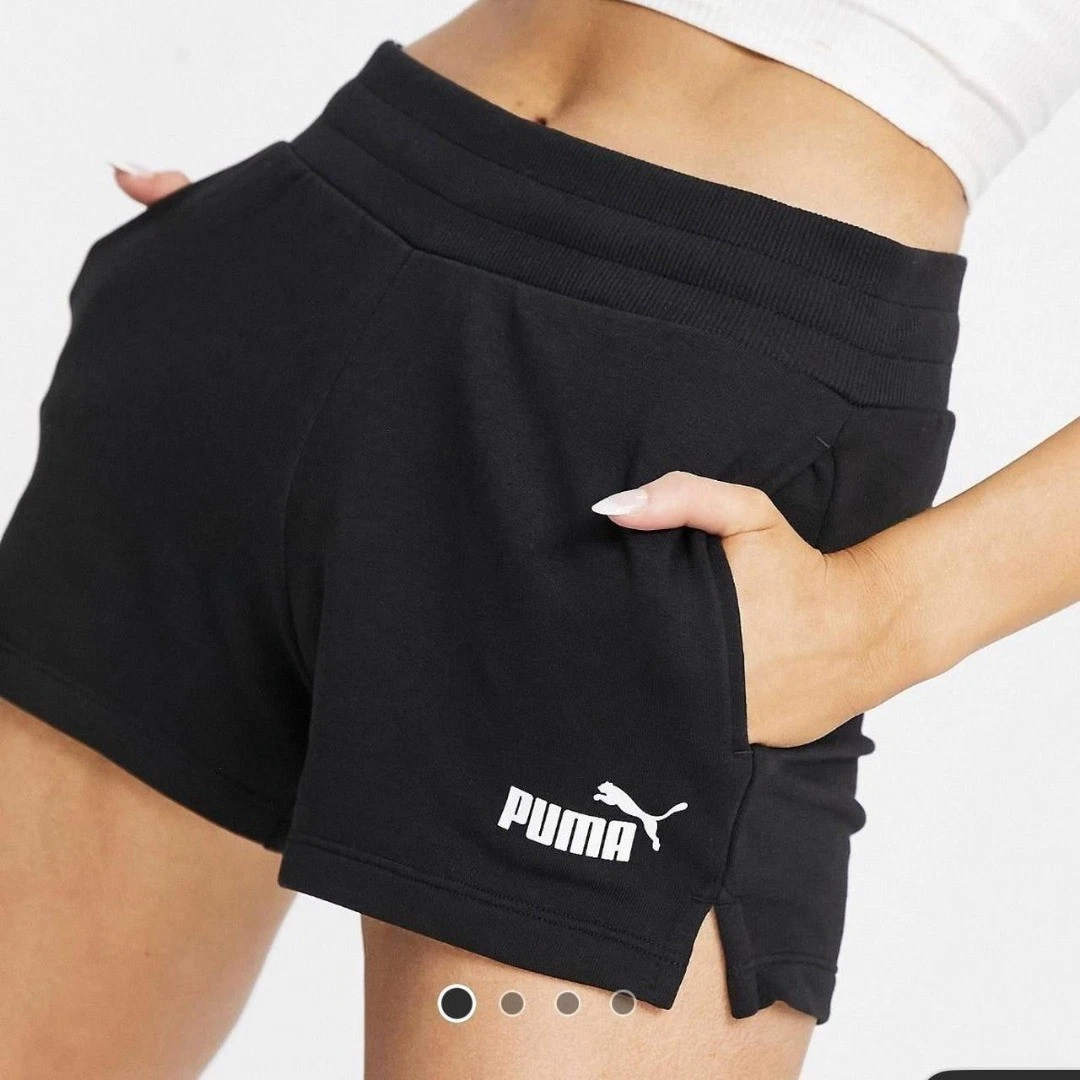 PUMA Women's Essentials Sweat Versatile Shorts in cotton black BNWT