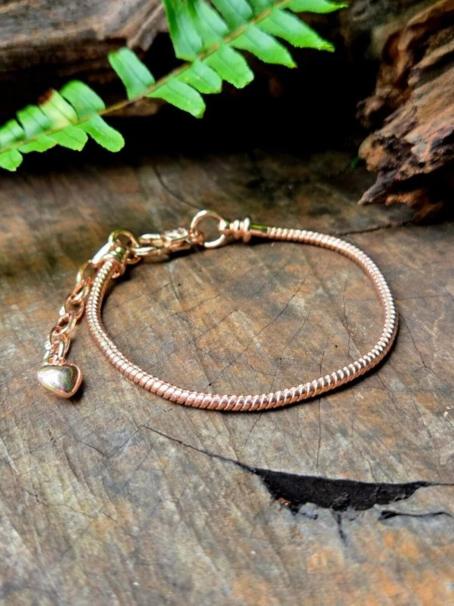 Rose Gold Copper Bracelet - Snake Chain