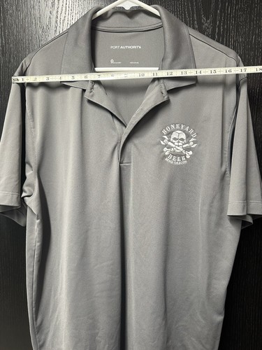 Port Authority Golf Polo - Boneyard Beer, Bend OR - Gray - Mens L - Picture 6 of 10