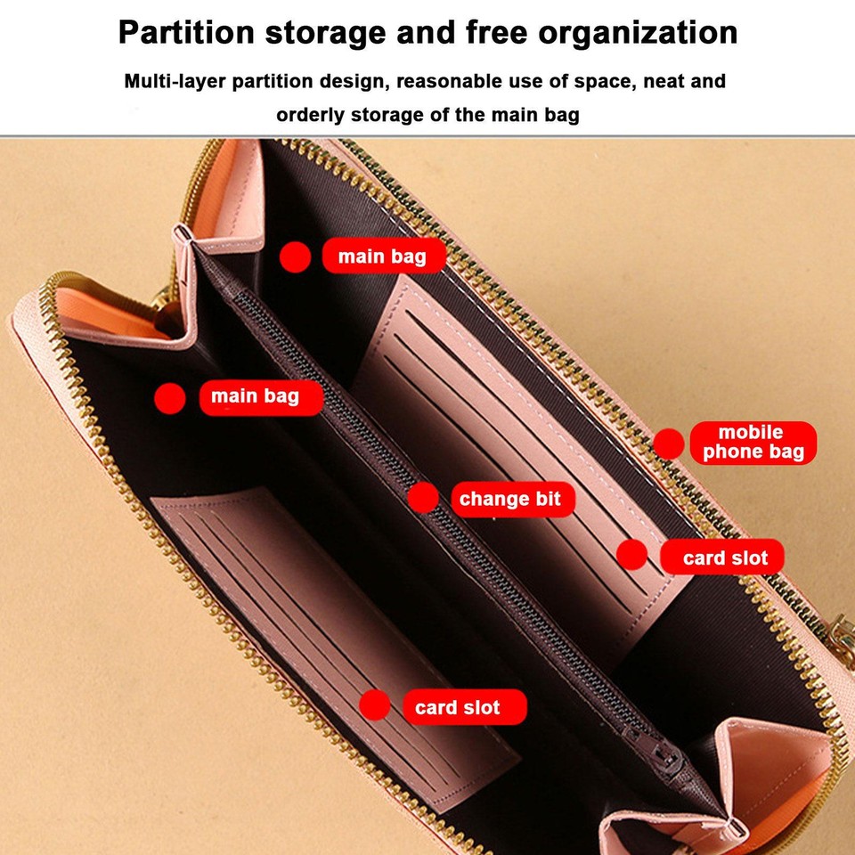 Touch Screen Wallet Pouch Womens Leather Purse Cell Phone Shoulder