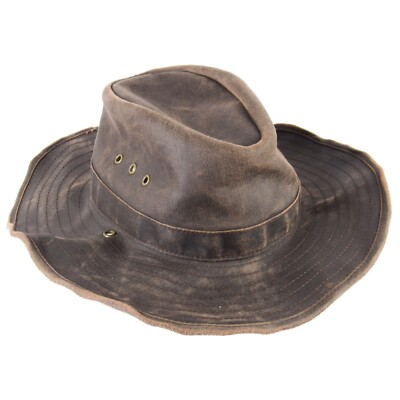 Outback Trading Co. 14720 Korona Hat Waxed Canvas Brown Size S Security Pocket