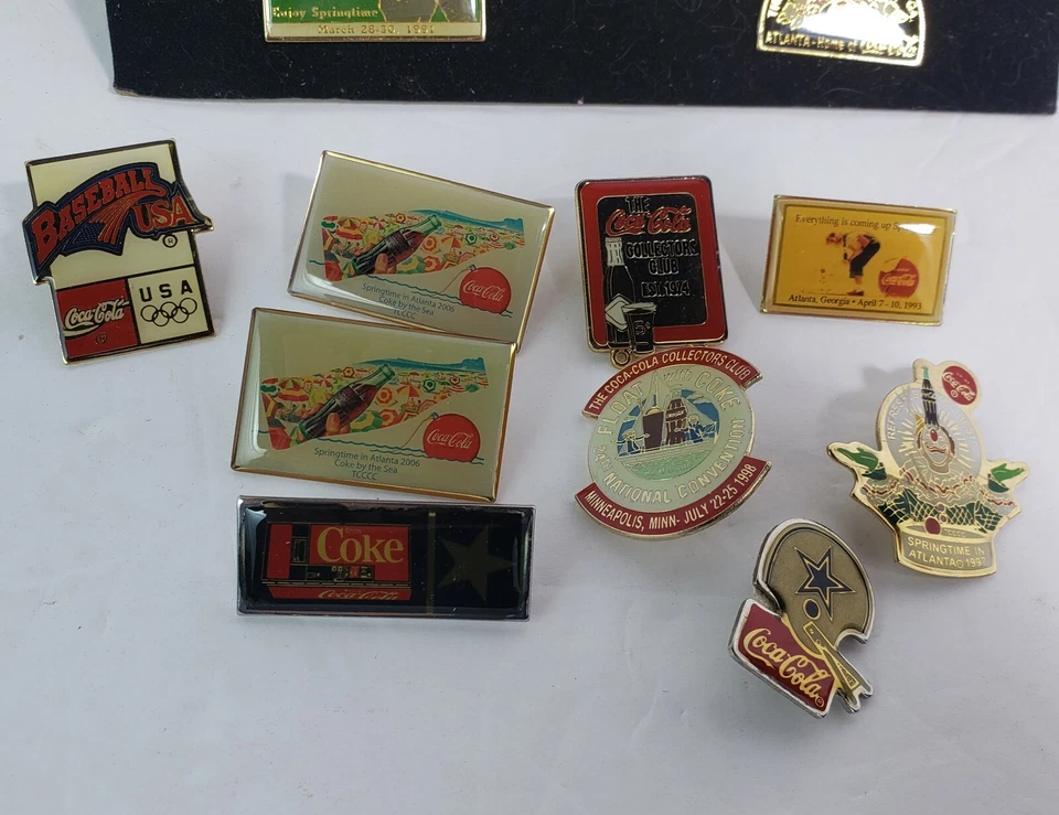 Vintage Coca-Cola 15 Pin Lot w/ Springtime Set 1980's 1990's and More Coke  - Image 3 of 4