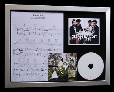 CLEAN BANDIT Rather Be GALLERY QUALITY CD FRAMED DISPLAY+EXPRESS GLOBAL SHIPPING