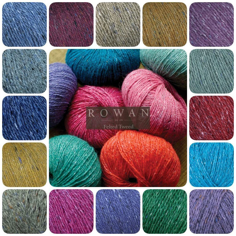 Rowan Felted Tweed DK Wolle Alpaka Strickgarn 50g Vollsortiment