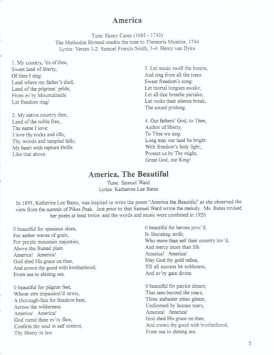 Three Patriotic Pieces Songbook Harp 1999 Mary Radspinner America the Beautiful - Picture 4 of 7