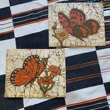 Vintage LS Muldowney Butterfly Prints. Reproductions. 10x8. Set Of 2! 