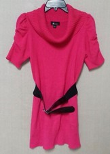 AB Studio Women's Sweater Dress Size L Juniors Egg Plant Pink