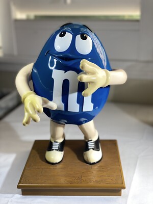 Vintage (1995) M&M's Mars Mr. Blue gumball candy dispenser.