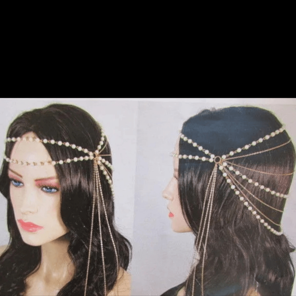NWOT 2set Elegant Black and Gold Women\'s head band Black and Gold Great Gatsby - Harlem Nights - Roaring 20 main image 2