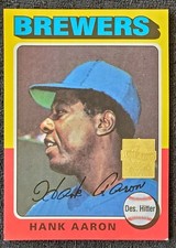 2000 Hank Aaron Milwaukee Brewers Topps Archive Gold Foil MLB Card #660