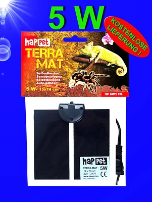 HAPPET Terrarium 🐟5WATT HEIZMATTE 🐟 Bodenheizung Zubehör Heizfolie Wärmematte Heizung