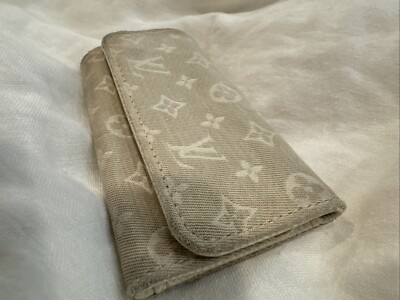 LOUIS VUITTON Key Case  4 Hooks Monogram Textile Fabric/Leather Pastel Green