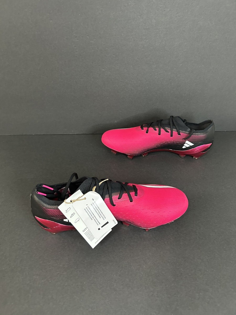 Adidas X Speedportal.1 FG Pink Black Soccer Cleats GZ5108 Size: M6.5/W7.5 adidas X Speedportal+ FG - Team Shock Pink/White/Core Black  main image 2