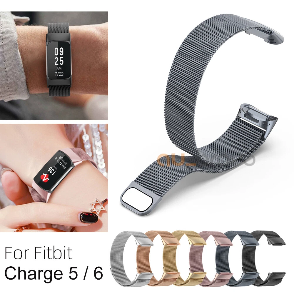 For Fitbit Charge 6 5 Watch Strap Milanese Stainless Steel Band