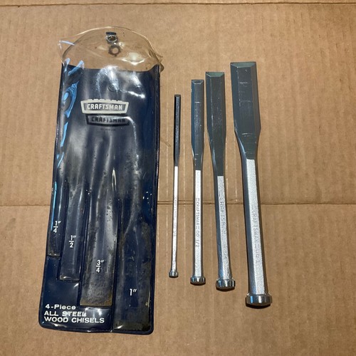 Vintage Craftsman 4-piece Wood Chisel Set #3680 - Made in USA No. 9
