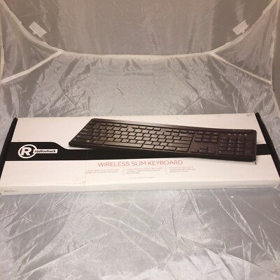 New Old Stock Open Box  RadioShack 2603753 Slim 2.4Ghz Wireless Keyboard C2