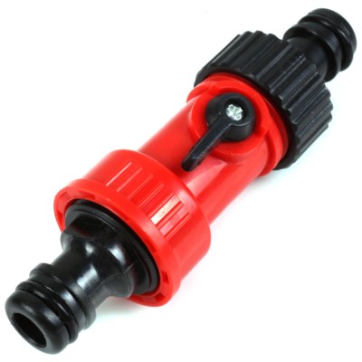 UNIVERSAL HOSE CONNECTOR + FLOW CONTROL VALVE On Off Switch Pipe Water ...