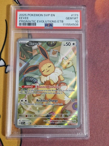Eevee - Prismatic Evolutions ETB Promo - Pokemon Card - PSA 10