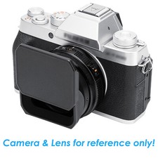JJC Square Metal Hood Cap for Fujifilm XF 27mm f2.8 R WR Lens as LH-XF27