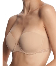 Natori 32DD Pure Luxe Strapless Contour Bra NWOT 729080 Cafe -- NO STRAPS - MARK