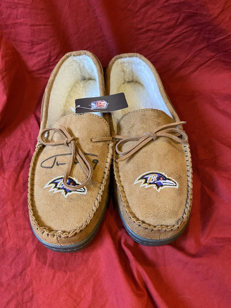 NEW Baltimore Ravens Slippers Justin Tucker Signed Medium Brown NEW Baltimore Ravens Slippers Justin Tucker Signed Size  main image 3