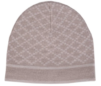 Wool Diamante Camel Beige Beanie Skull 