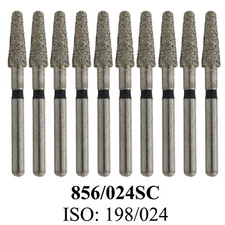 Dental Diamond Bur 856-024 Super Coarse Round End Taper Burs FG High Speed Burr