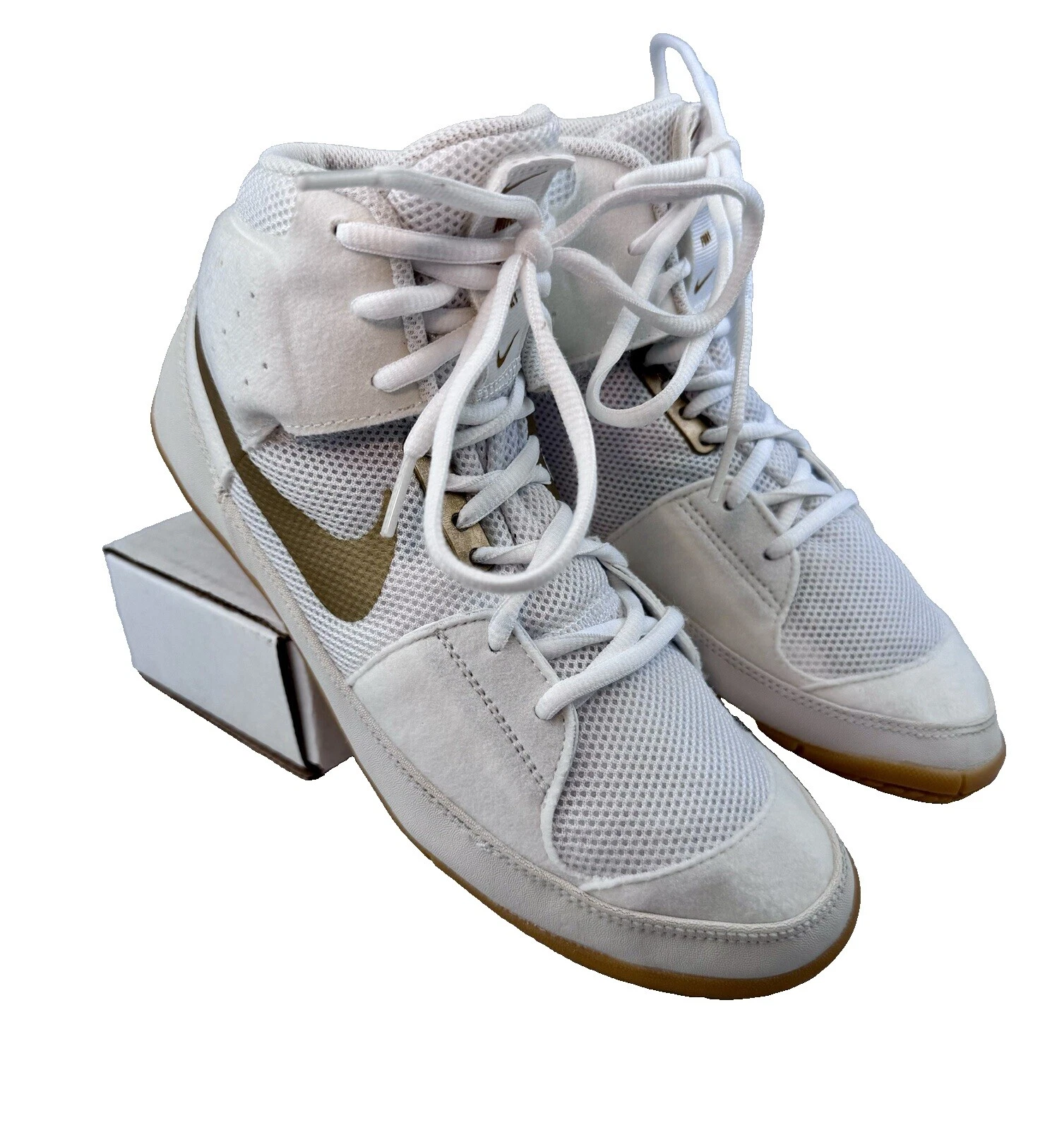 Nike Men's Blanco Zapatos de boxeo y MMA Calzado