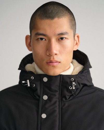 Gant Everyday Padded Parka Jacket Black Size 2XL RRP £420 - Picture 13 of 16