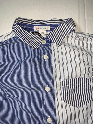 Preowned- Crewcuts Long Sleeve Button Front Shirt Boys (Size 4) - Picture 3 of 5