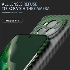 For Honor Magic6 Pro, Luxury Carbon Fiber Business Pattern Hard Slim Cover Case