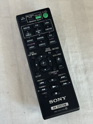 GENUINE SONY RM-ADU138 DVD HOME THEATER SYSTEM REMOTE - DAV-TZ140